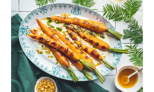 Grilled Carrots with Yogurt & Carrot - Top Pesto 