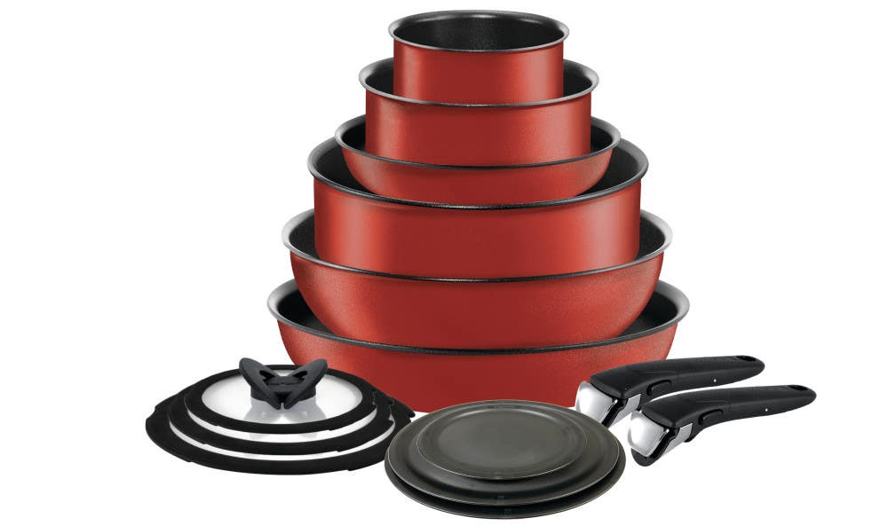 Ingenio Expertise 14-Piece Nonstick Cookware Set – Cherry Ingenio Expertise 14-Piece Nonstick Cookware Set – Cherry